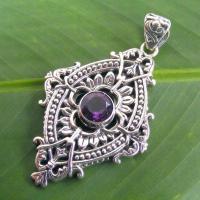 Large picture Sterling Silver Pendant - Purple Eyes..