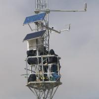 Large picture solar panel tower