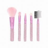 Large picture Makeup Brushes With Cubic Stone