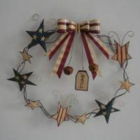 Large picture metal star wreath