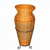 Large picture rattan vase