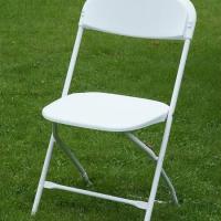 Large picture White Plastic Folding Chair