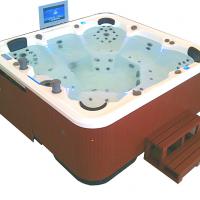 Large picture massage bathtub for 7 persons
