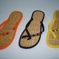 Large picture straw mat sandal