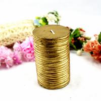 Large picture Christmas Golden Pillar Candle (RC-436)