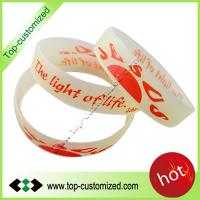 Large picture Custom Screen print silicone bracelet