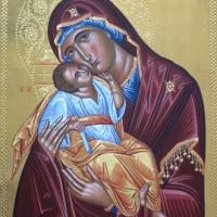Large picture Religious icon of Virgin Glykofilousa with Child