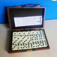 Large picture Dominoes in leather box