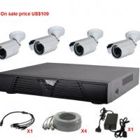 Large picture 4ch promotion cctv  system with network DVR