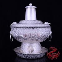 Large picture Silver Tableware - Hot Pot with Dragon and Phoenix