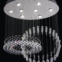 Large picture OVAL BASE CRYSTAL PENDANT LAMP