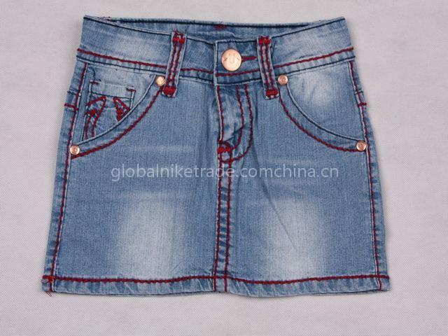 Wholesale Jeans Skirt-Branded Women Denim Skirt