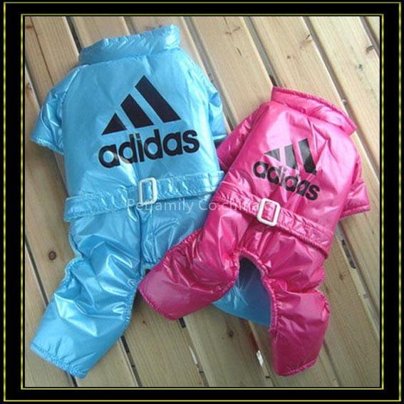 Addidas dog clothing, brand name pet apparel