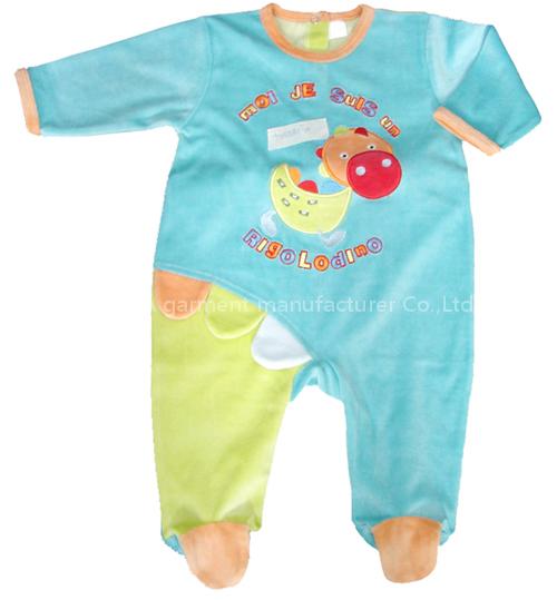 baby velour romper