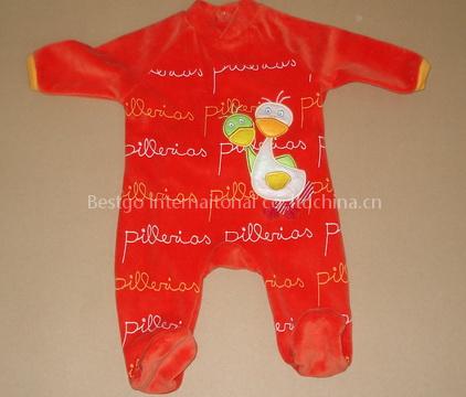infant rompers(80% cotton,20% polyester 240gsm velour),baby clothes, baby rompers, OEM
