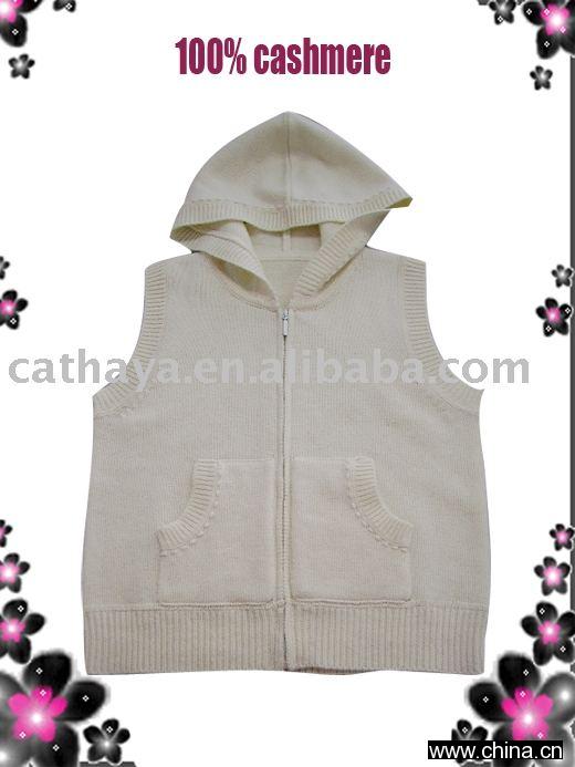 children cashmere hoody vest cardigan