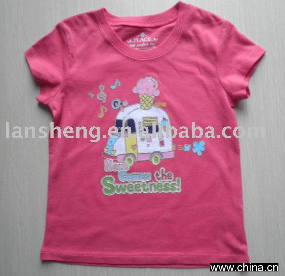 baby t-shirt/baby wear/children garment/girl dress/girl summer t-shirt