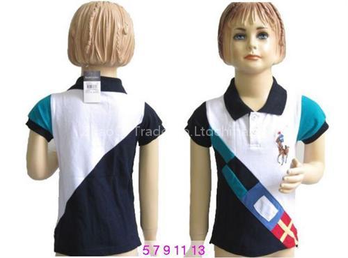 wholesale kids children's polo girl's t-shirt t-shirts