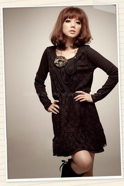 E2522#wholesale double-set lace dress