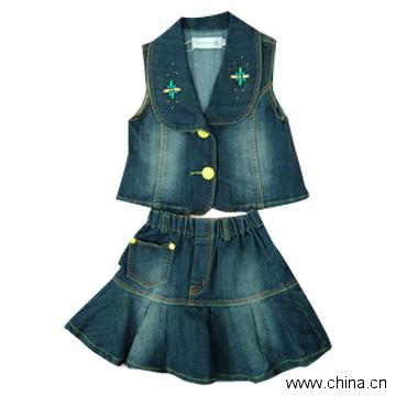 children demin dress