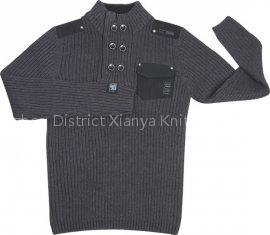 Semi-breasted sweaters double-breasted Knitted sweater