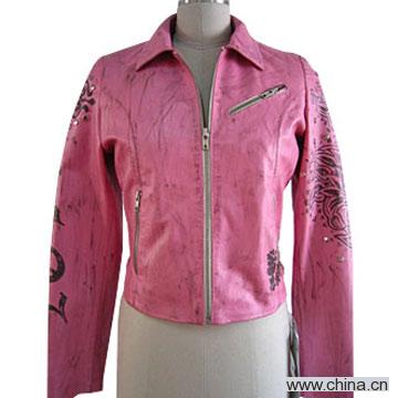 Women's Nappa Jacket with Printing