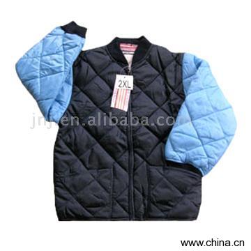 Boy's Padded Jacket with Latticework