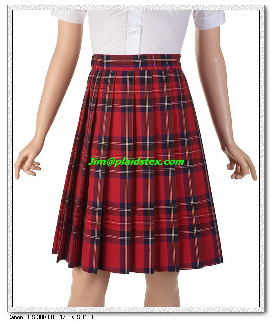 polyester plaid skirt