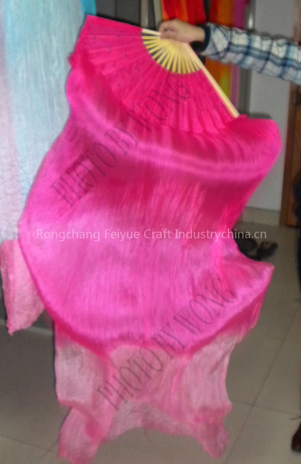 silk fabric dance fan for belly dance