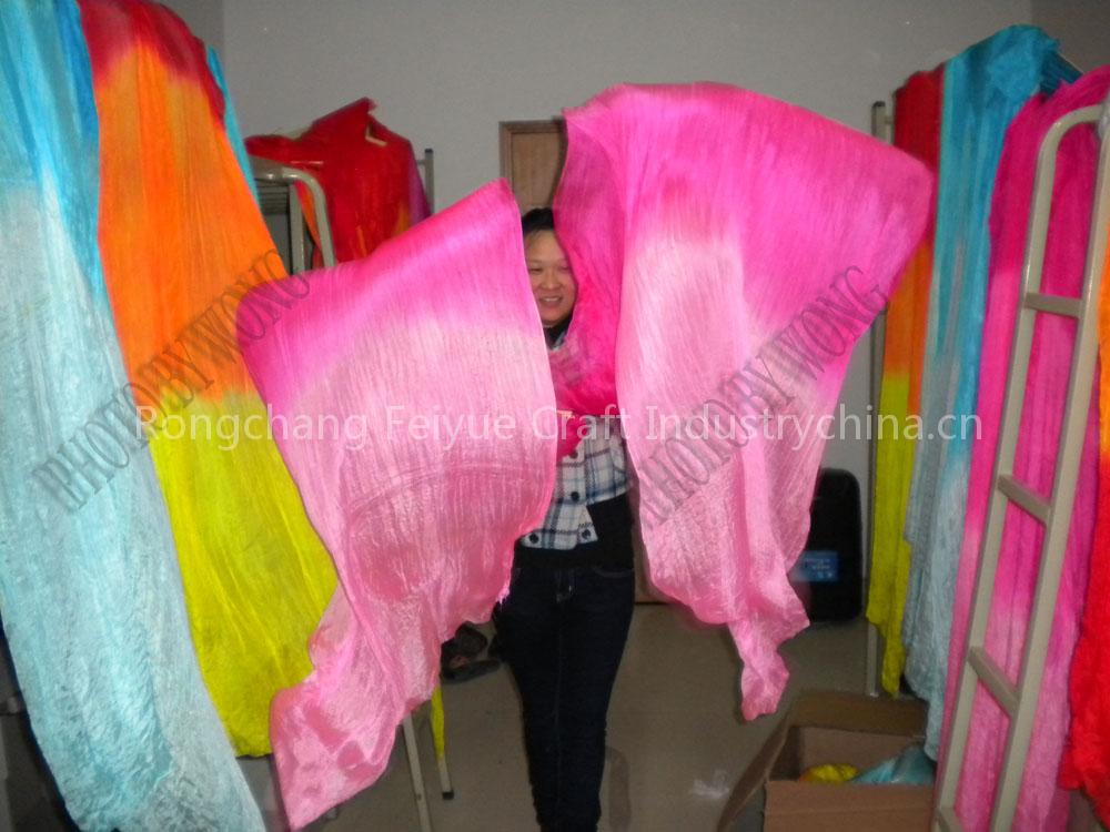 silk fabric dance fan veil