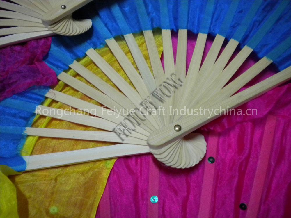 chinese multi-color silk dance fan