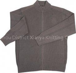 Half-height collar zip cardigan sweaters