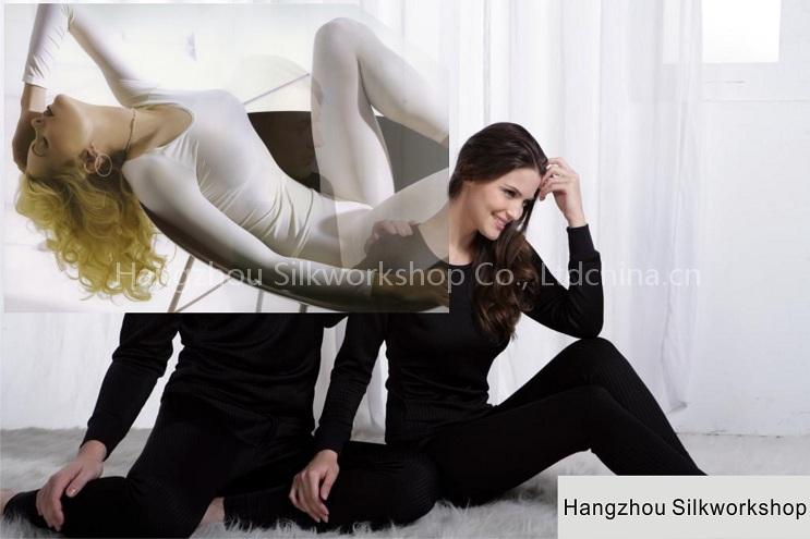 silk knitting underwear set