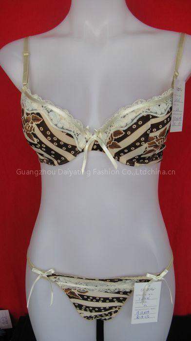 Satin Bra and Briefs Set