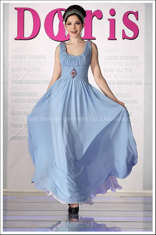 DORIS light blue evening party dress