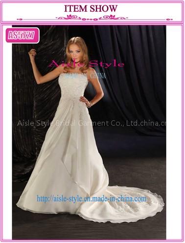 Strapless Wedding Gown With Train As5727