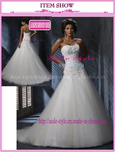 Strapless Wedding Dress--Ase3018