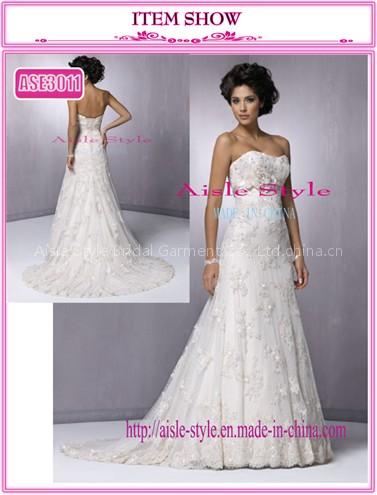 Strapless Wedding Dress--Ase3011