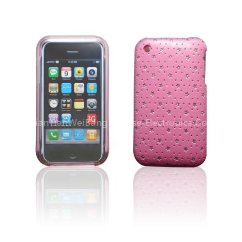 Iphone 3g crystal with leather case011