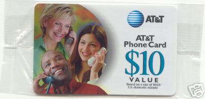 United States AT & T $10 Prepaid Phone Card