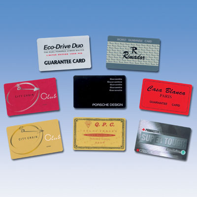 Hong Kong Guarantee Card