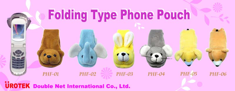 Taiwan Plush Folding Type Mobile Phone Pouch