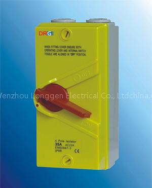 Weatherproof isolator switch