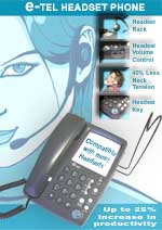 South Africa E-tel Headset Telephone