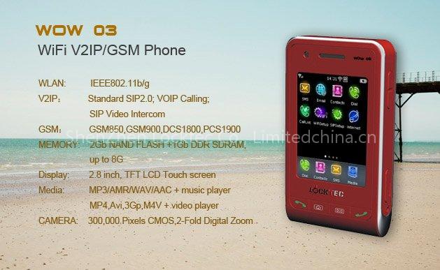 WOW 3 ---Wi-Fi VOIP + GSM phone
