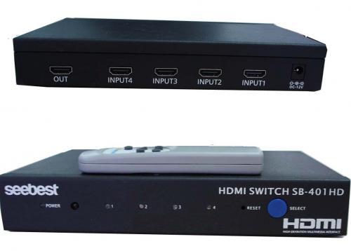 four inputs one output HDMI switch