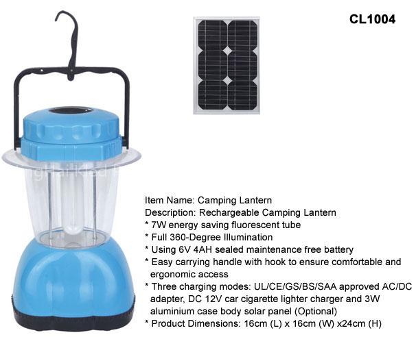 Solar camp lamp CL1004