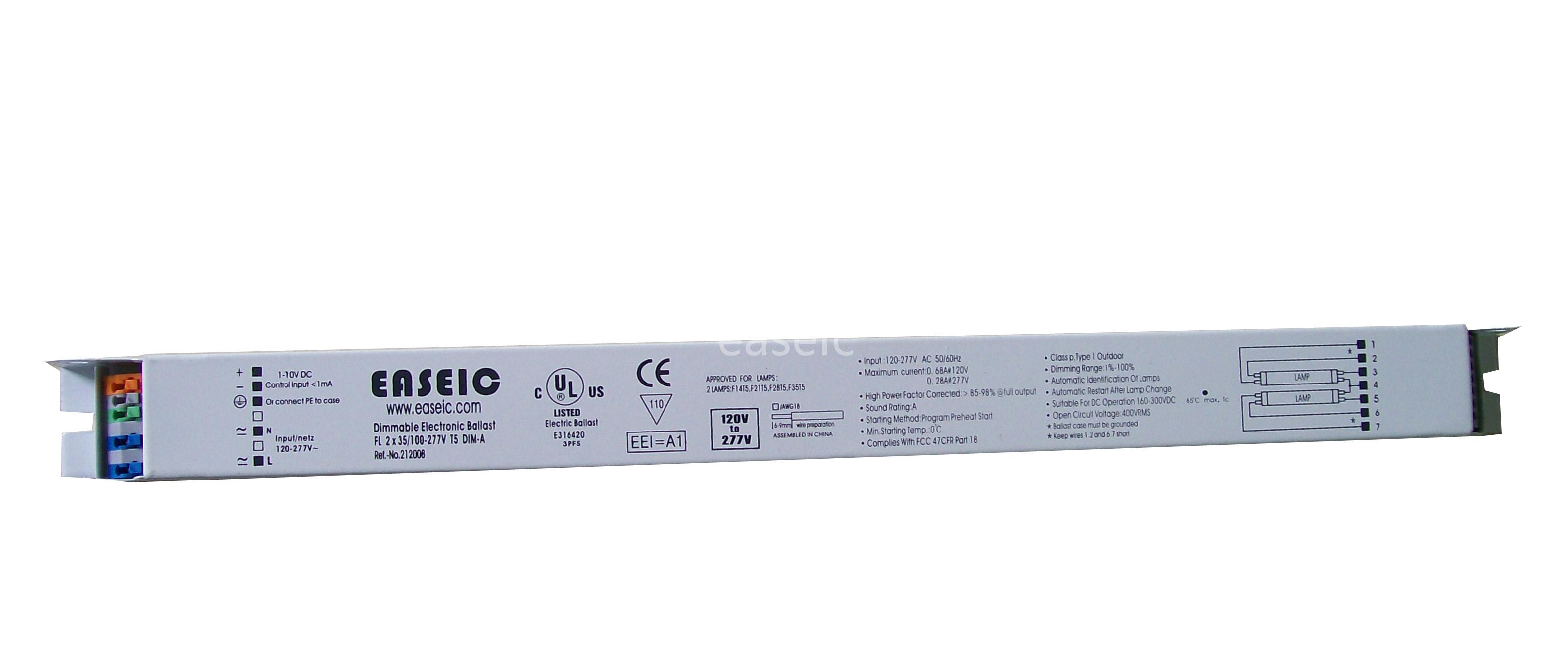 Standard dimmable electronic ballasts for fluorescent lamps 0~10V