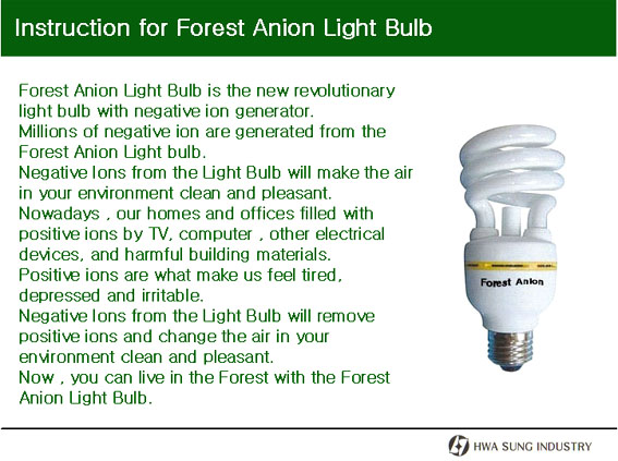 South Korea Anion Light Bulb