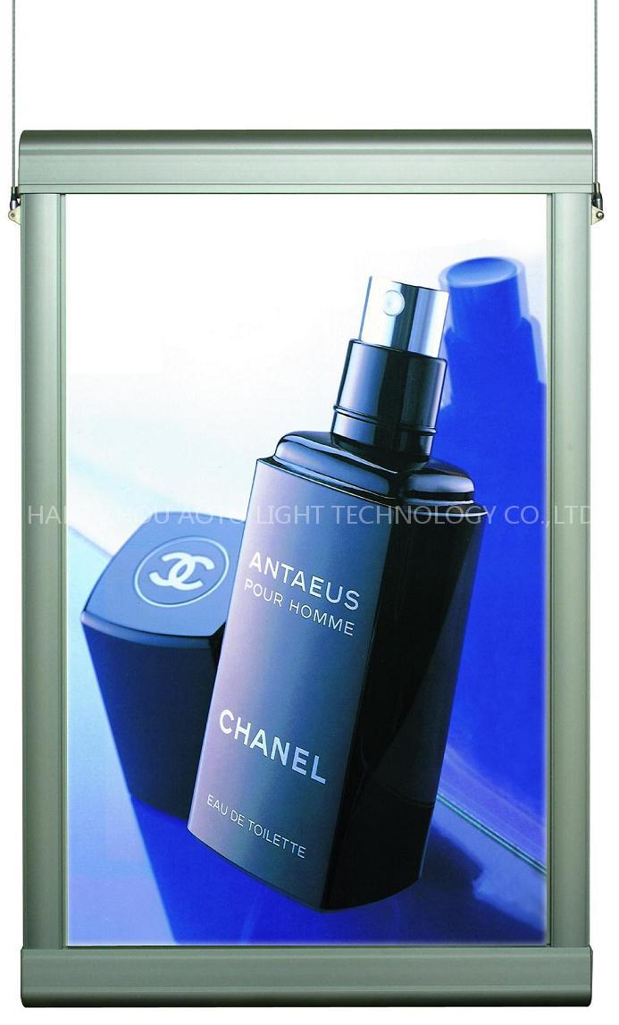 Double side in door using slim light box